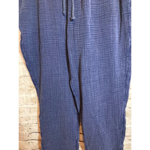 Wonderly Gauze Lounge Pants Womens 2X Navy Elastic Waist Pull On Frayed Hem Plus - Picture 7 of 16